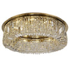 Lustleigh 85cm Round Flush Chandelier in Polished Gold & Crystal