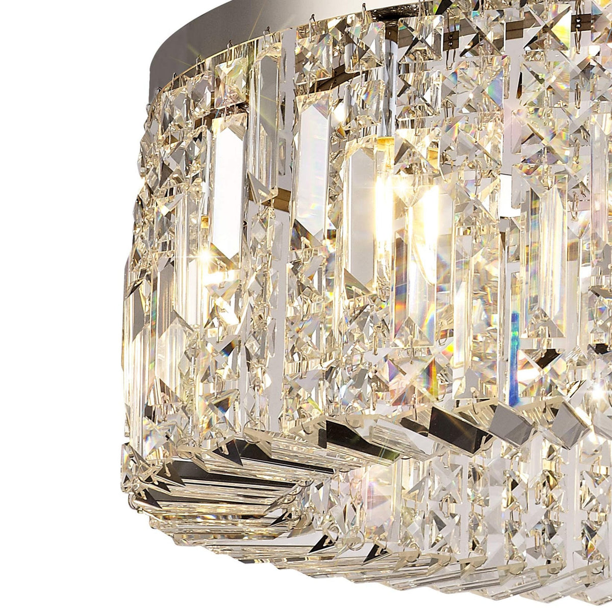 Lustleigh 60cm Round Pendant Chandelier in Polished Chrome & Crystal