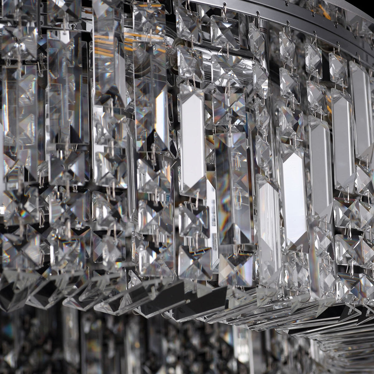 Lustleigh 80cm Round Pendant Chandelier in Polished Chrome & Crystal