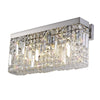 Lustleigh 3 Light Rectangular Wall Lamp in Polished Chrome & Crystal