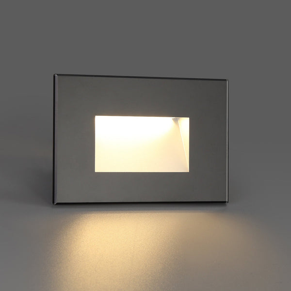 Kingsteignton Black IP65 LED Recessed Rectangle Wall Light