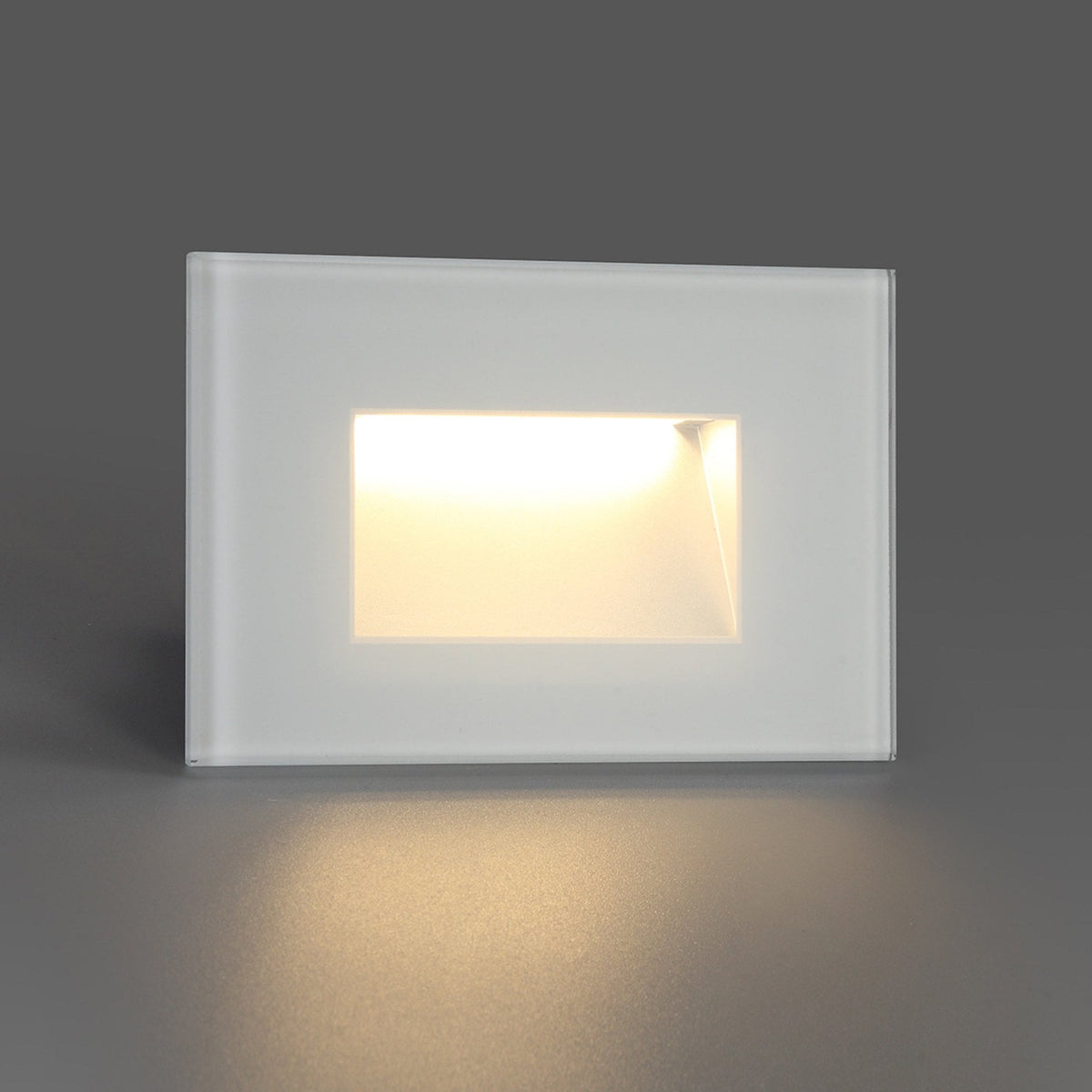 Kingsteignton White IP65 LED Recessed Rectangle Wall Light