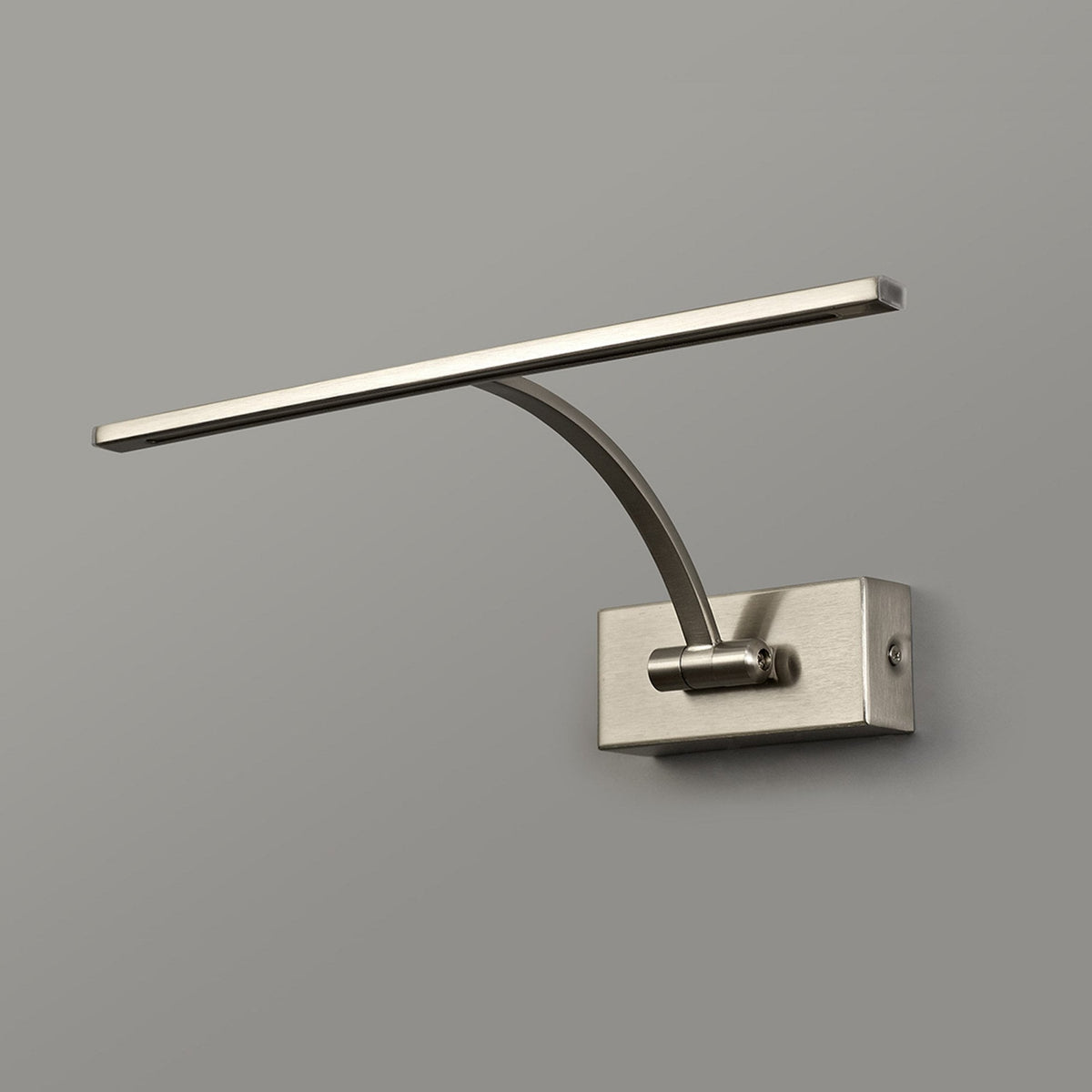 Powderham 340mm 6W Satin Nickel Adjustable LED Picture Light