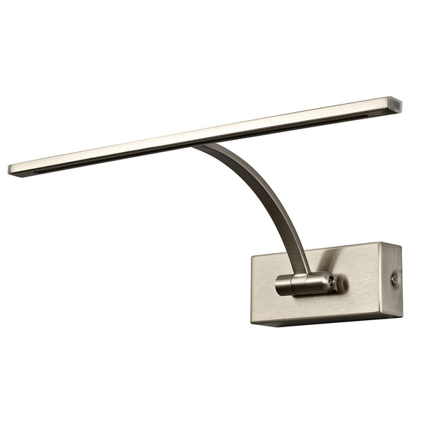 Powderham 340mm 6W Satin Nickel Adjustable LED Picture Light