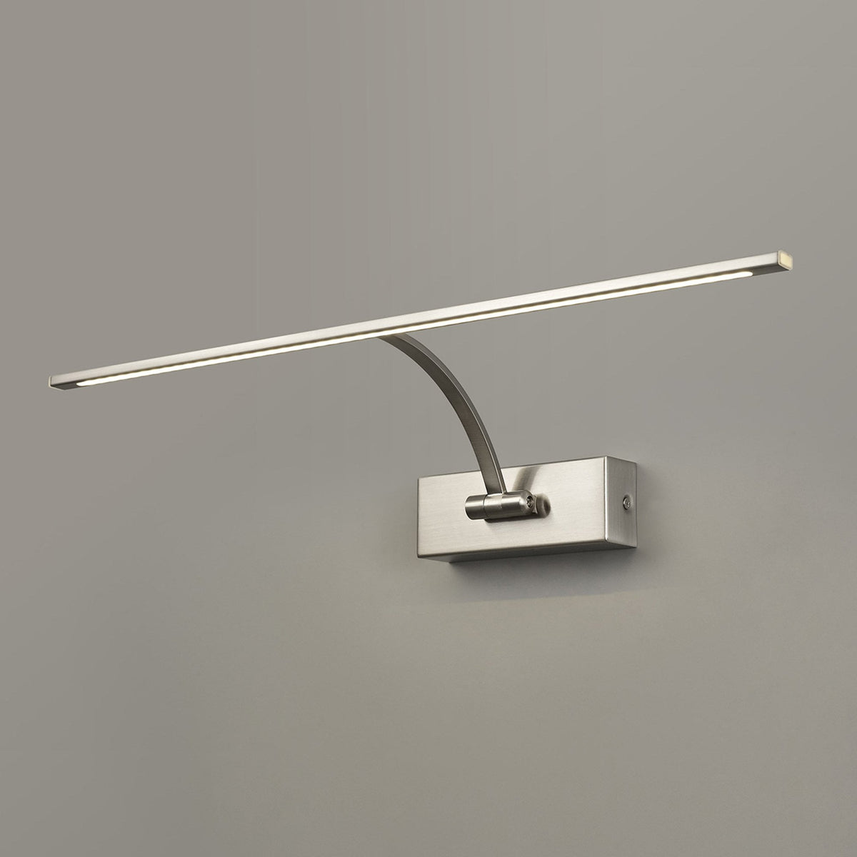 Powderham 560mm 10W LED Adjustable Picture Light in Satin Nickel