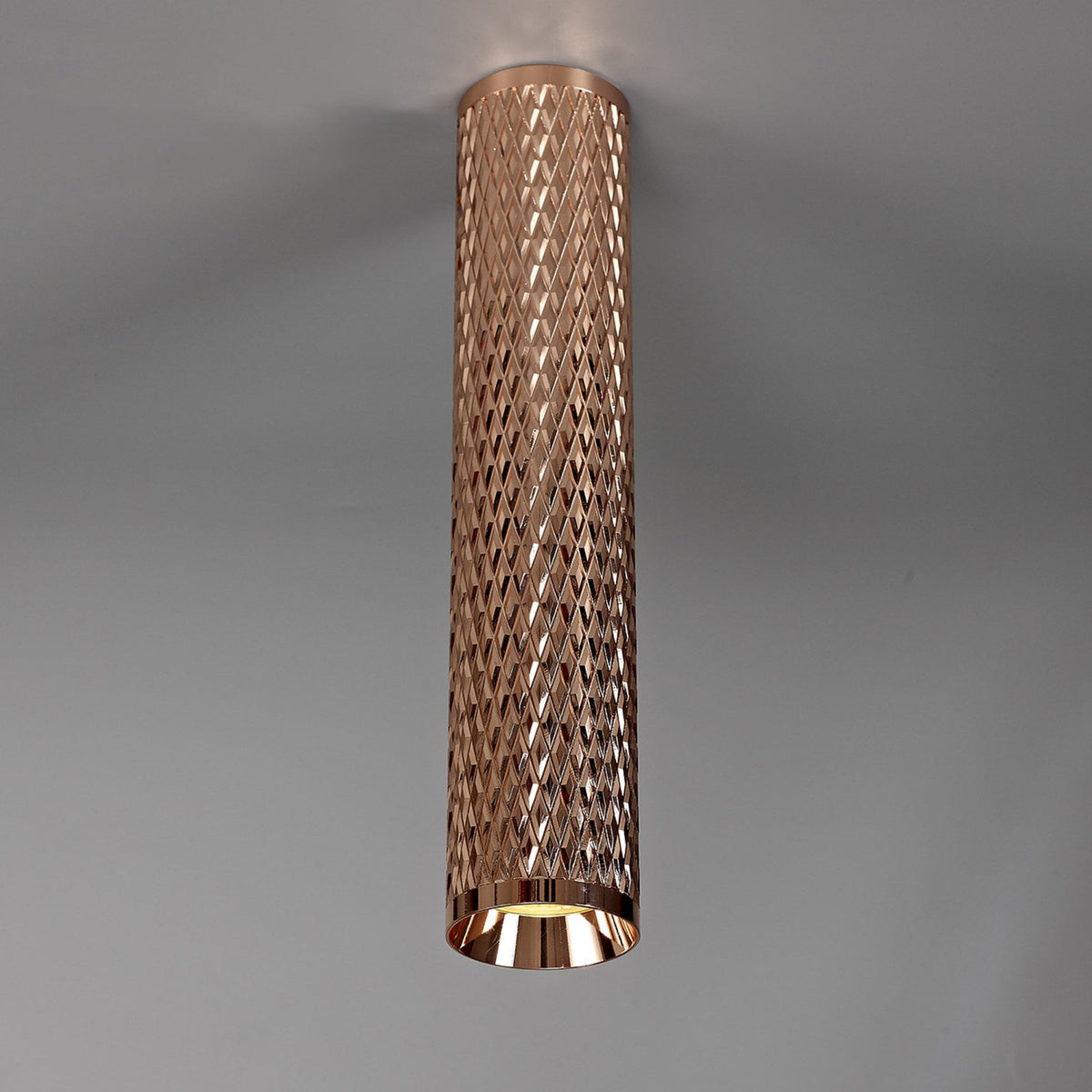 Stratton Large Rose Gold Surface Mounted Ceiling Light