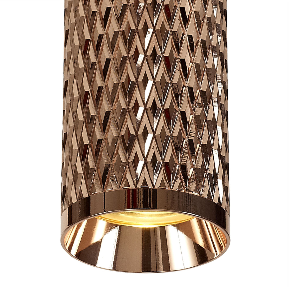 Stratton Large Rose Gold Surface Mounted Ceiling Light