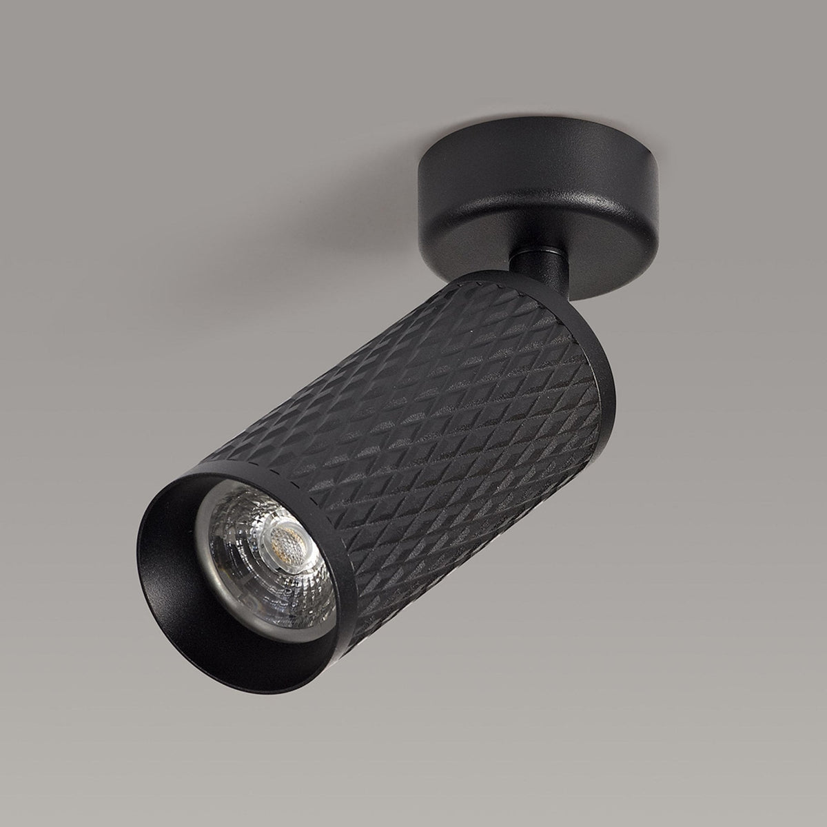 Stratton Sand Black Surface Mounted Spotlight