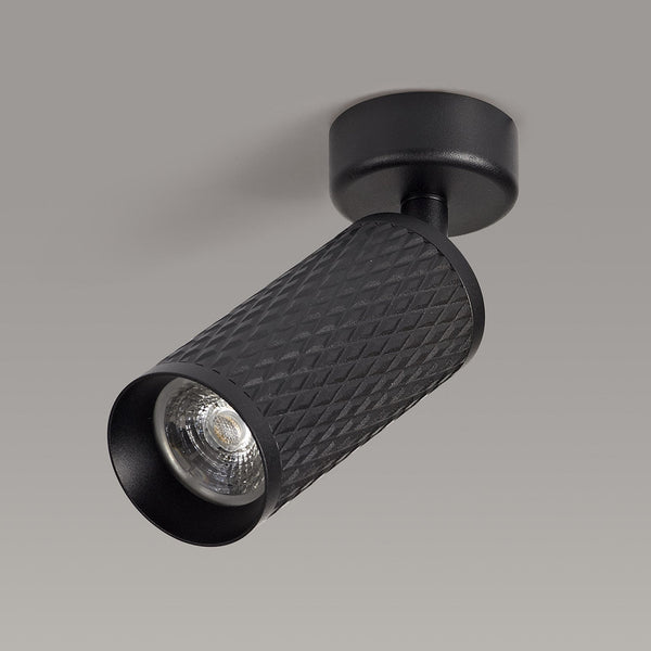 Stratton Sand Black Surface Mounted Spotlight