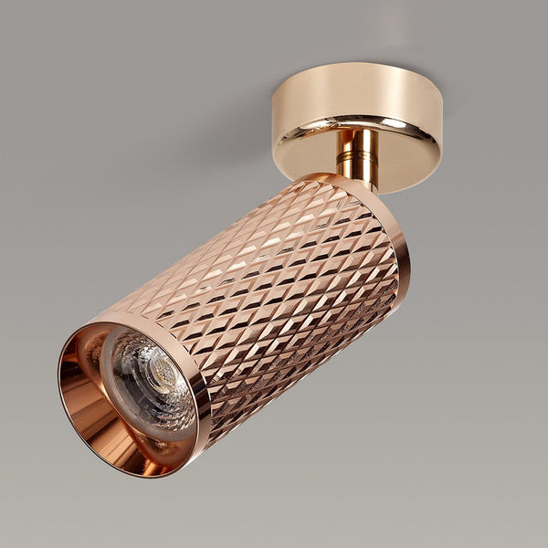 Stratton Rose Gold Surface Mounted Spotlight