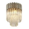 Kentisbeare 300mm Round Flush Chandelier in Polished Nickel & Clear Glass