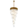 Kentisbeare 700mm 5 Tier 23 Lamp Chandelier in Brass & Clear Glass
