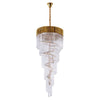 Kentisbeare 700mm 5 Tier Chandelier in Brass & Clear Glass