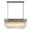 Kentisbeare 1000mm Linear Chandelier in Polished Nickel & Clear Glass