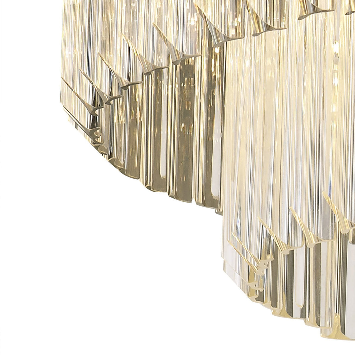 Kentisbeare 800mm Chandelier in Polished Nickel & Clear Glass