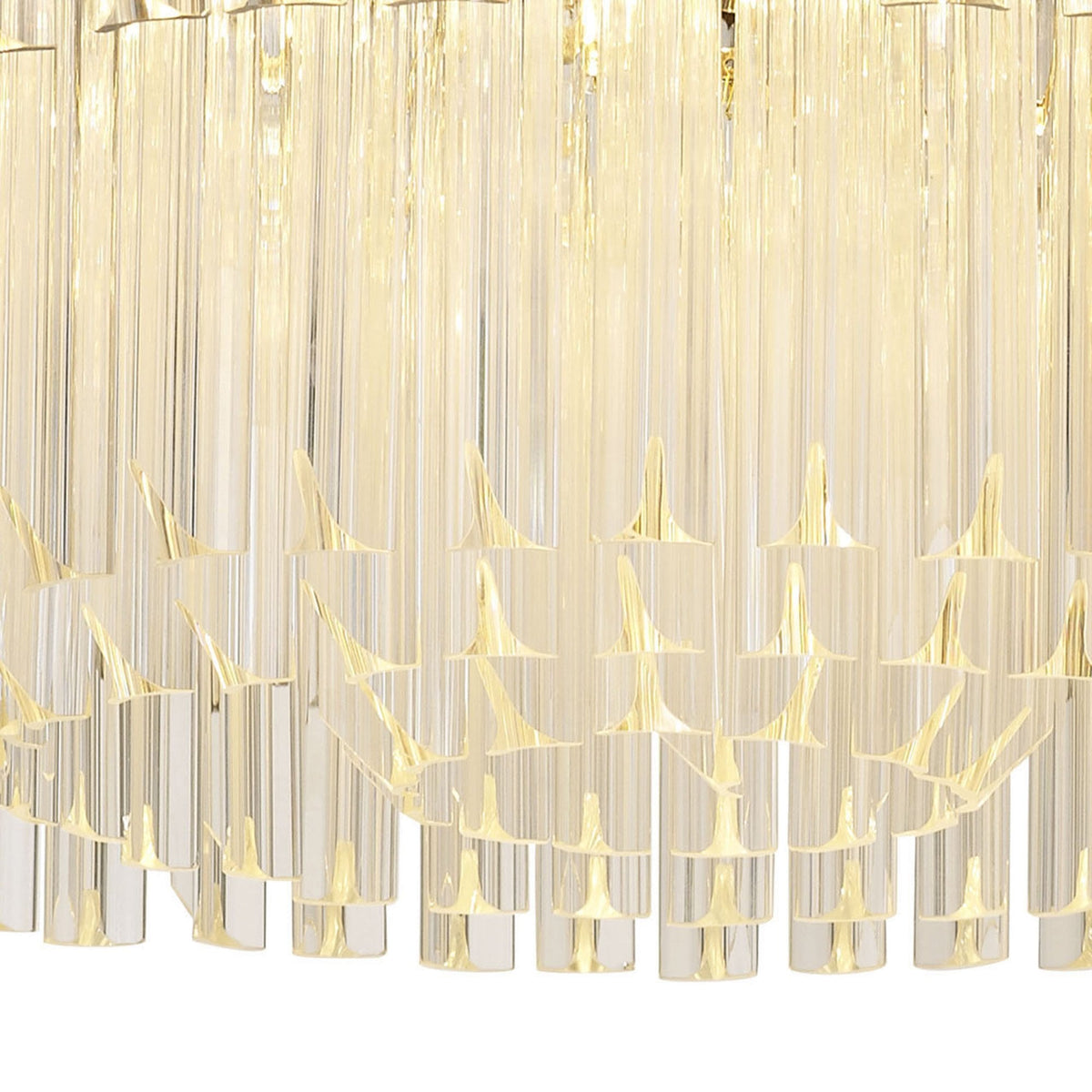 Kentisbeare 800mm Chandelier in Polished Nickel & Clear Glass