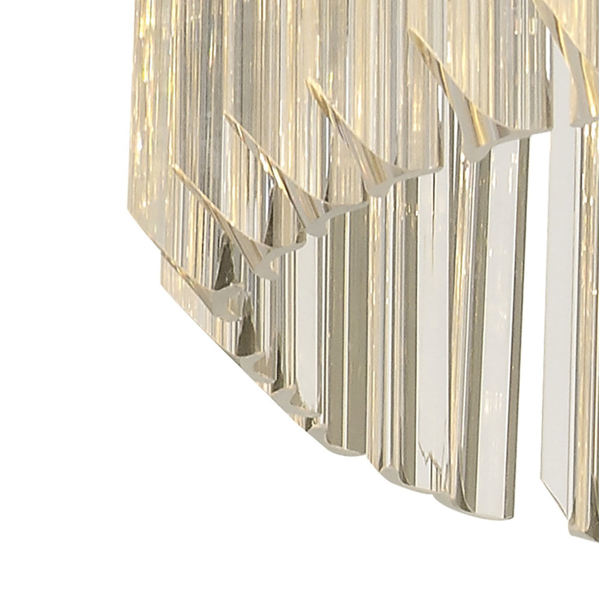 Kentisbeare 600mm Chandelier in Polished Nickel & Clear Glass