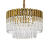 Kentisbeare 600mm Chandelier in Brass & Clear Glass