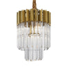 Kentisbeare 300mm Chandelier in Brass & Clear Glass