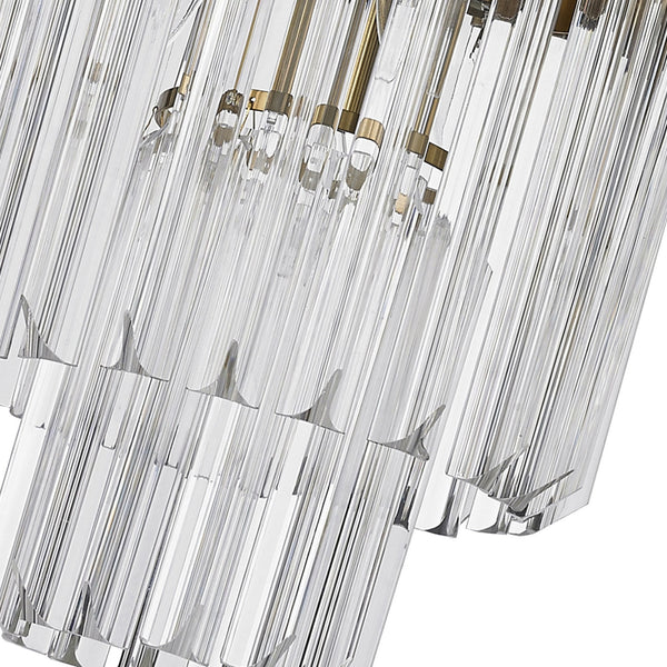 Kentisbeare 300mm Chandelier in Brass & Clear Glass