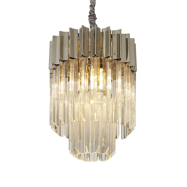 Kentisbeare 300mm Chandelier in Polished Nickel & Clear Glass