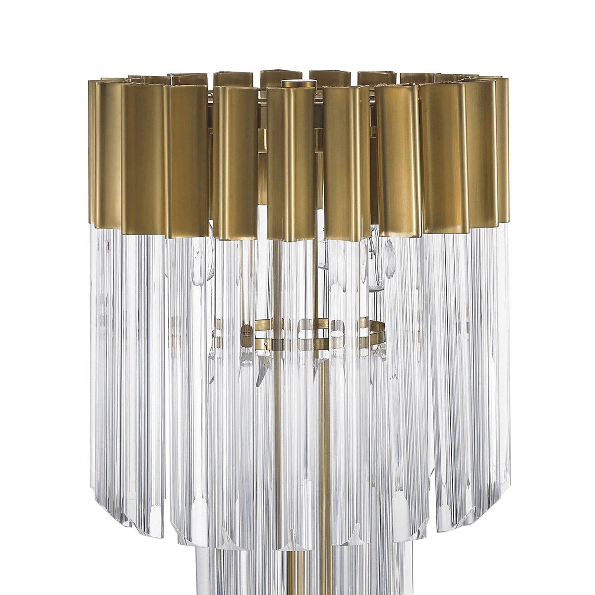 Kentisbeare Table Lamp in Brass & Clear Glass