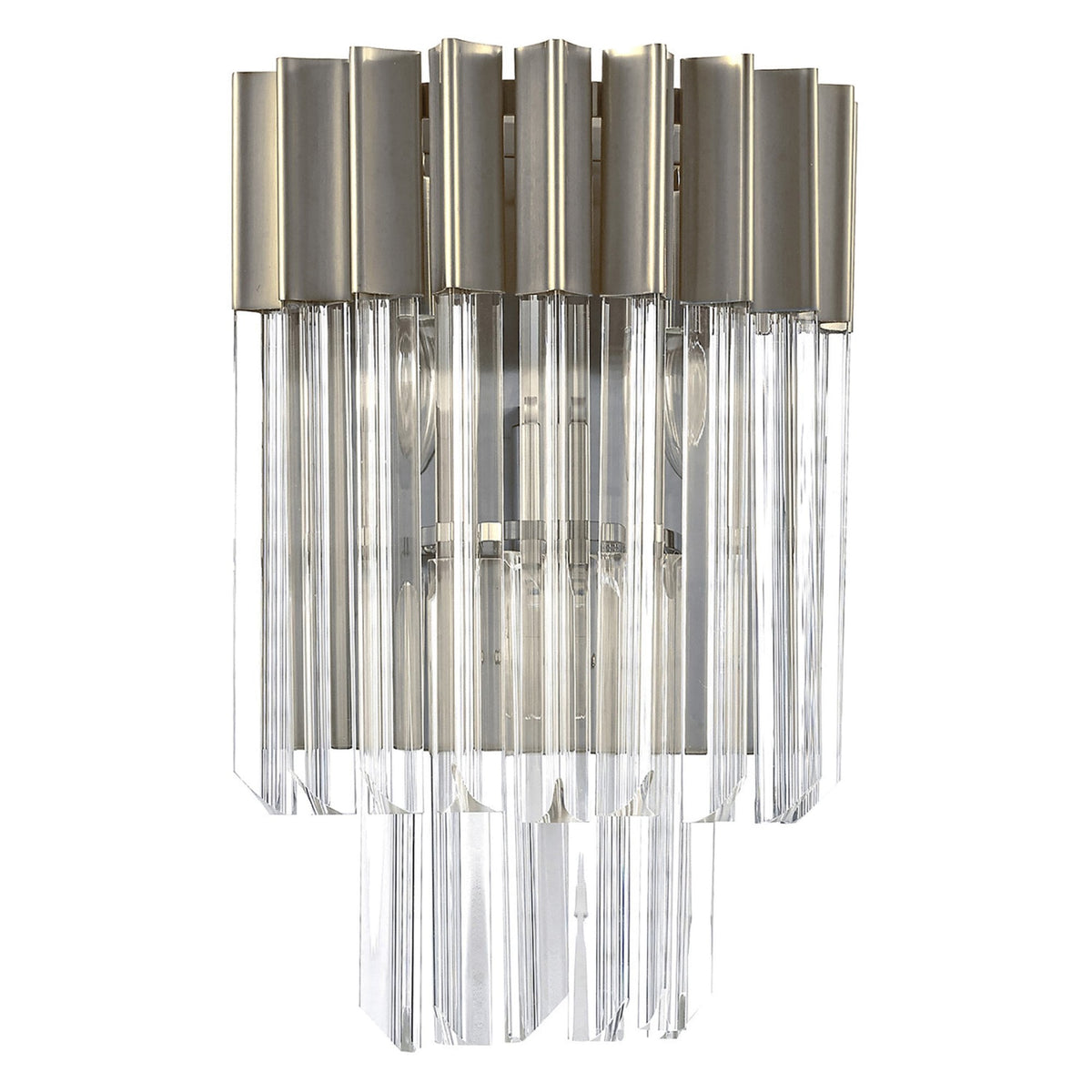 Kentisbeare Wall Light in Polished Nickel & Clear Glass