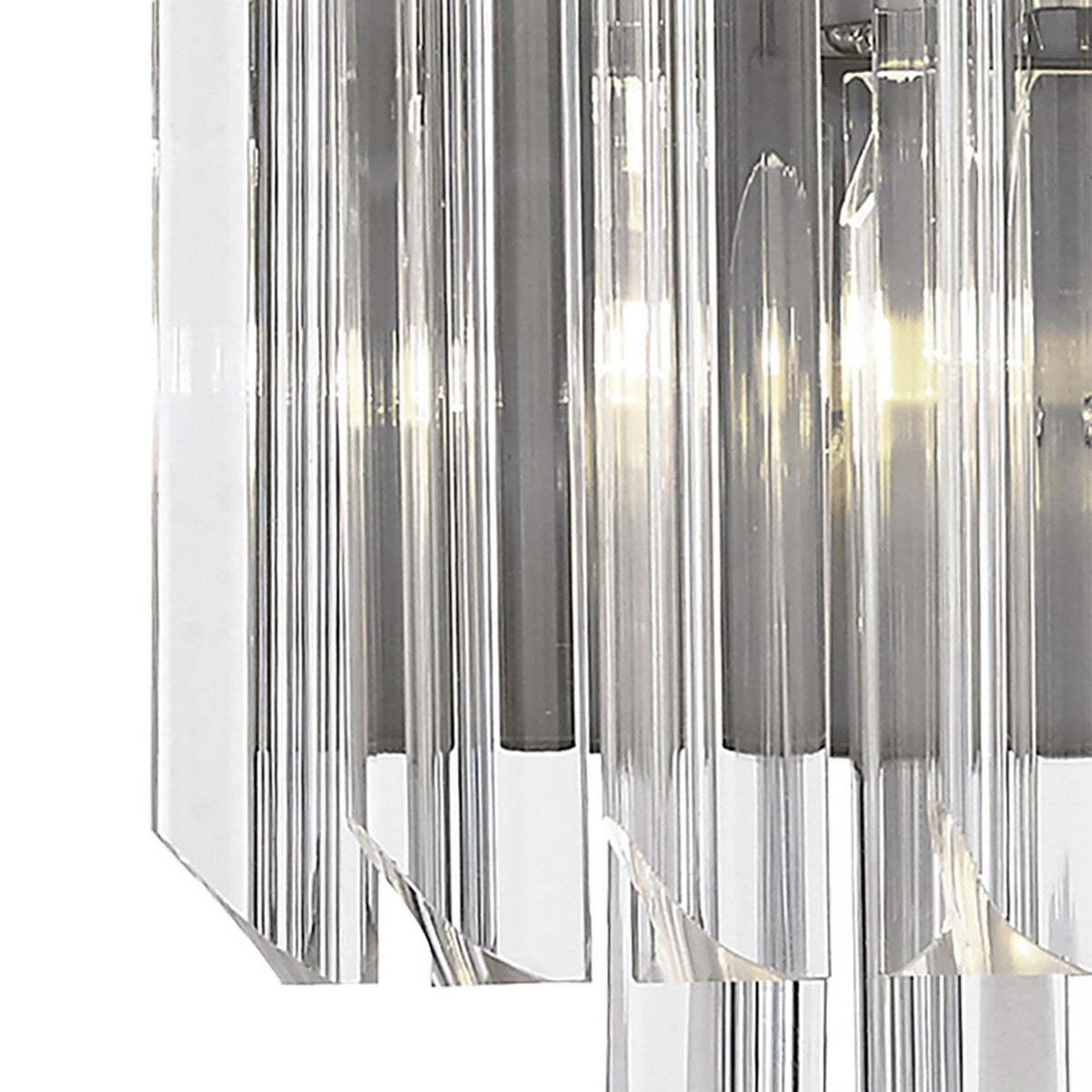 Kentisbeare Wall Light in Polished Nickel & Clear Glass