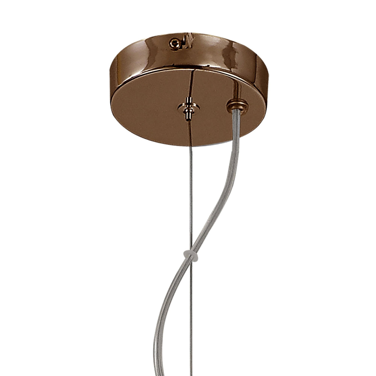 Ridge 5 Light G9 Pendant in Antique Copper with Opal & Copper Glass