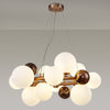 Ridge 12 Light G9 Pendant in Antique Copper with Opal & Copper Glass