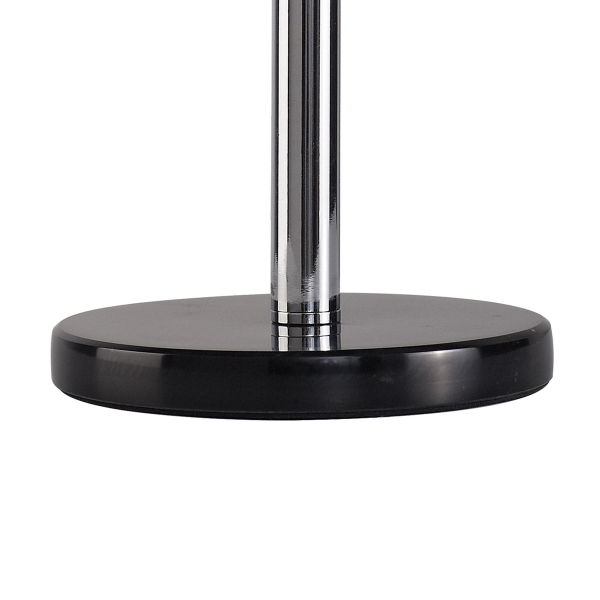 Ridge 3 Light Table Lamp in Polished Chrome with Smoked & Black Glass