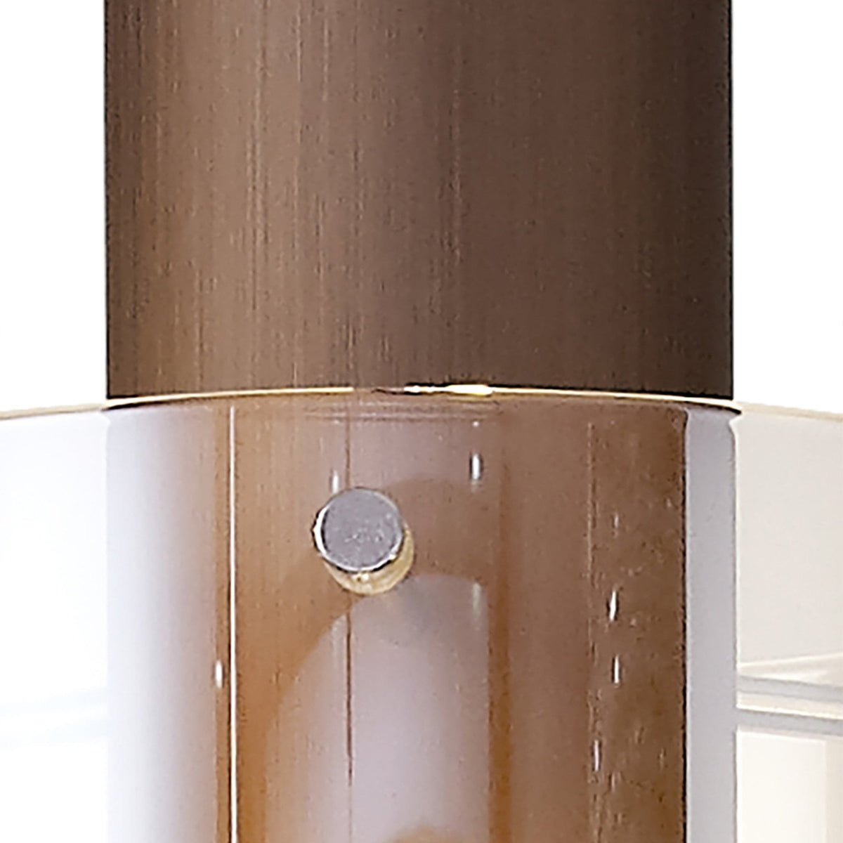 Belstone Triple Linear Pendant in Mocha with Amber Glass