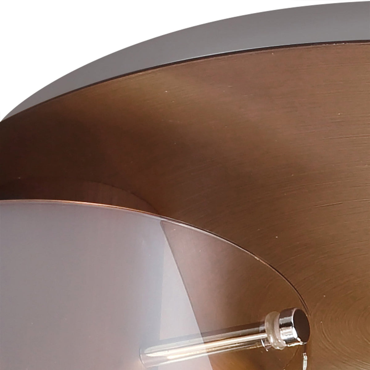 Belstone Triple Round Flush Ceiling Light in Mocha with Amber Glass