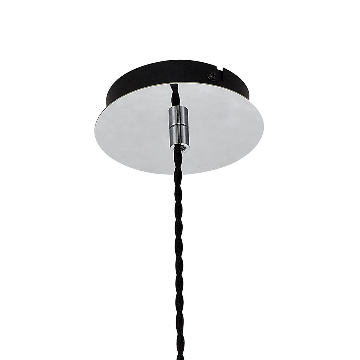 Spreyton 170mm Pendant in Polished Chrome & Smoked Glass