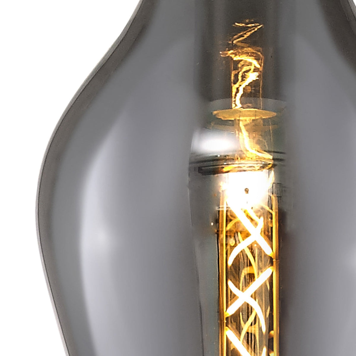 Spreyton 170mm Pendant in Polished Chrome & Smoked Glass