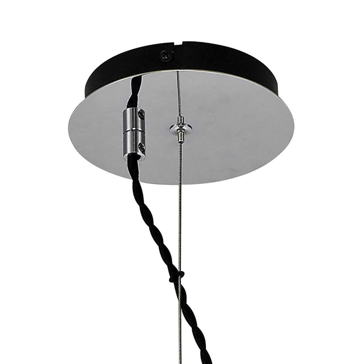 Spreyton 280mm Pendant in Polished Chrome & Smoked Glass