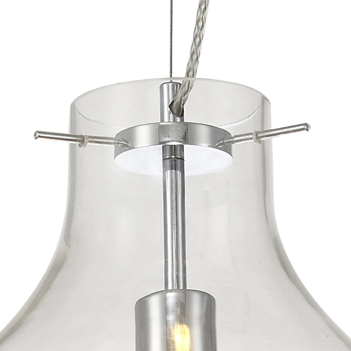 Spreyton 280mm Pendant in Polished Chrome & Clear Glass