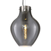 Spreyton 380mm Pendant in Polished Chrome & Smoked Glass