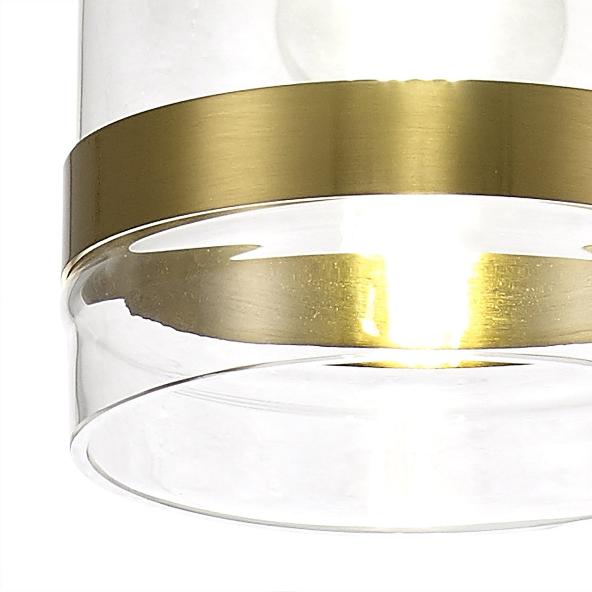 Kenn 150mm Dome Pendant in Ancient Brass & Clear Glass