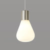 Roborough Narrow Pendant in Satin Nickel & Opal Glass