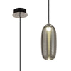 Bigbury 8W LED Chrome Pendant with Smoked Black Glass