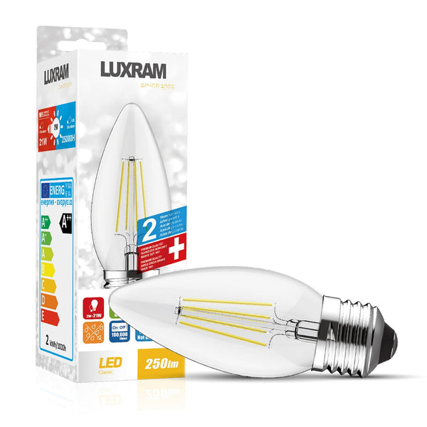 Classic E27 Dimmable Neutral White LED Candle 4W 4000K 470lm