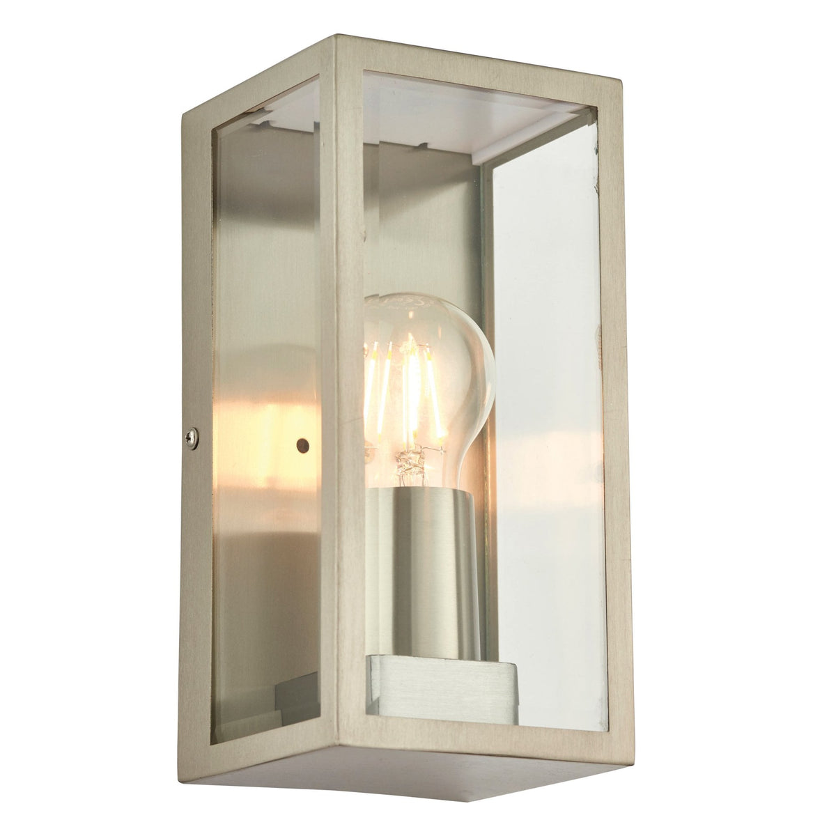Oxford IP44 Exterior Wall Light in Brushed Stainless Steel