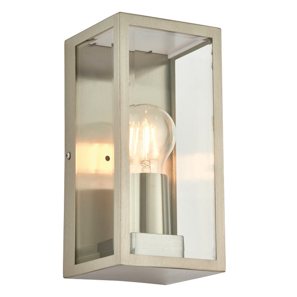 Oxford IP44 Exterior Wall Light in Brushed Stainless Steel