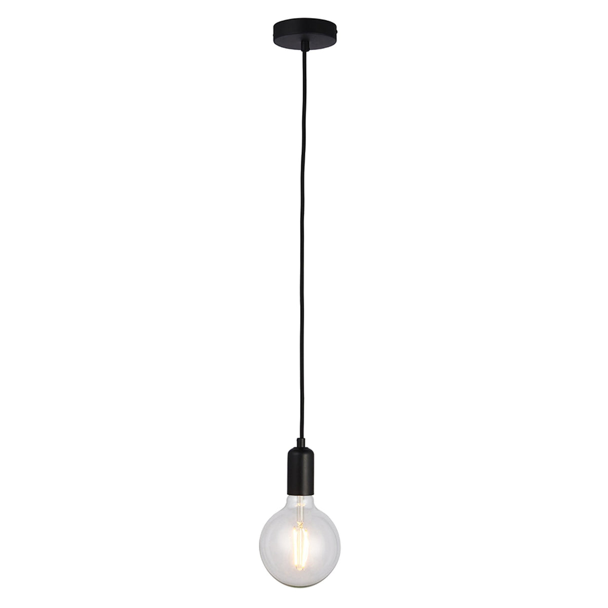 Studio 1 Light Pendant in Matt Black