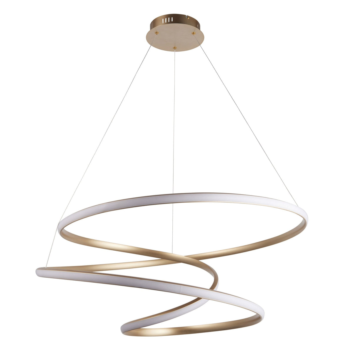 Broadwindsor Large Spiral LED Pendant in Gold