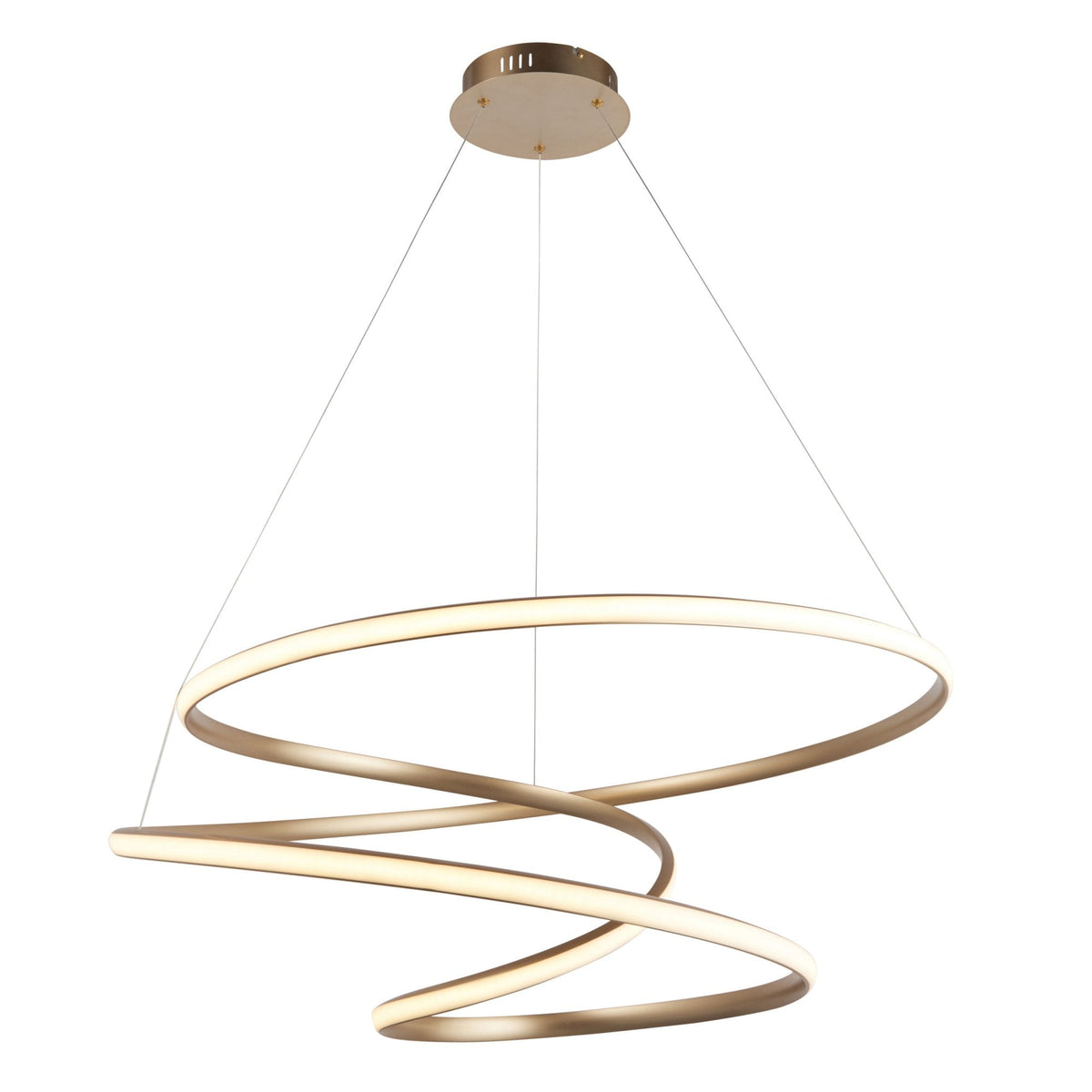 Broadwindsor Large Spiral LED Pendant in Gold