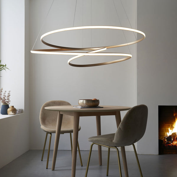 Broadwindsor XL Spiral LED Pendant in Gold
