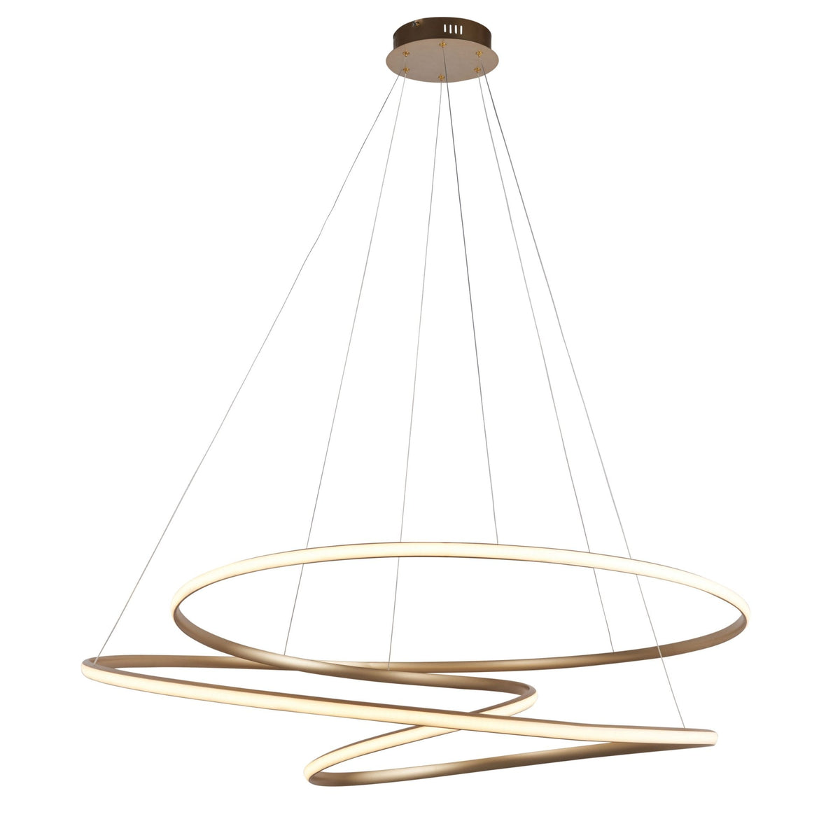Broadwindsor XL Spiral LED Pendant in Gold