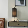 Klip Table Lamp in Matt Black with Black Fabric Shade